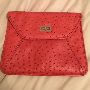 Aldo Red Faux Clutch Leather iPad Clutch
