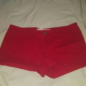 Red hollister shorts
