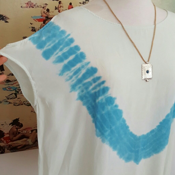 Silk bohemian top size small Gypsy 05 - Picture 3 of 8