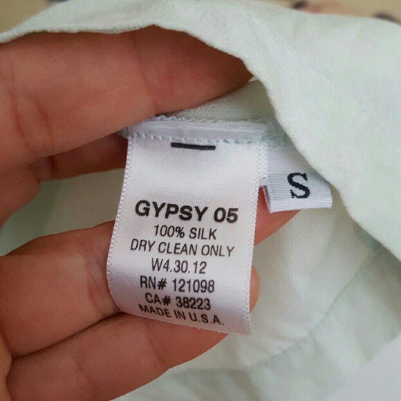 Silk bohemian top size small Gypsy 05 - Picture 5 of 8