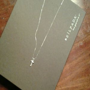 Silpada Silver chain with cross pendant