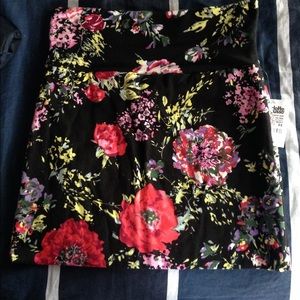 Floral bodycon mini-skirt