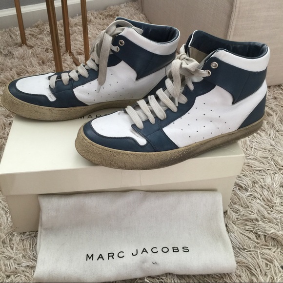 Marc Jacobs high sneaker in blue and white