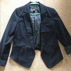 Forever 21 Navy Military Style Blazer