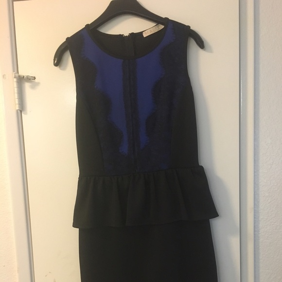 Black and blue lace dress