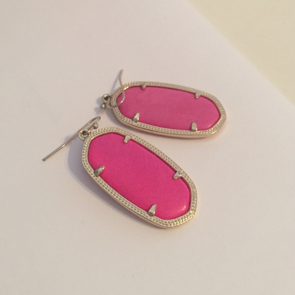 Kendra Scott pink and gold Elle earrings