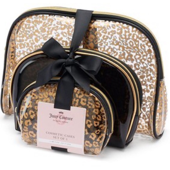NWT 💋 juicy couture cosmetic cases set of 3