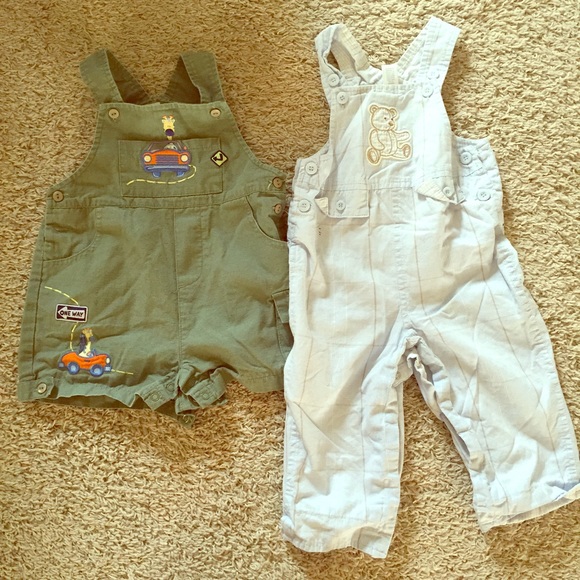 Bundle of baby overalls