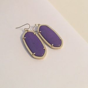 Kendra Scott purple and gold Elle earrings
