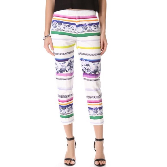 Camilla and Marc Illusion Chain Stripes Capri Pants - Picture 1 of 4