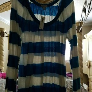 Blue and white shirt