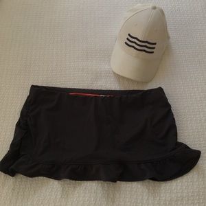 Athleta ruffle swim skirt. NWT. Asphalt color.