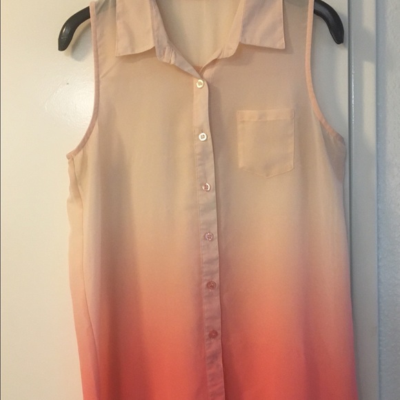 Light two toned button up top