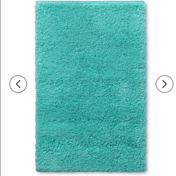 Light blue plush shag rug