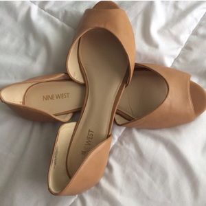 Nine West Nude Peekaboo flats