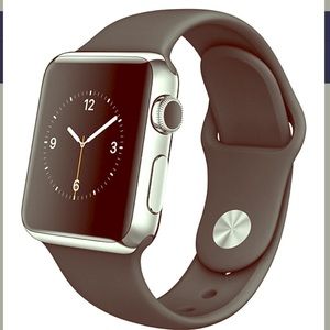 38mm stainless steel with black sport band iWATCH