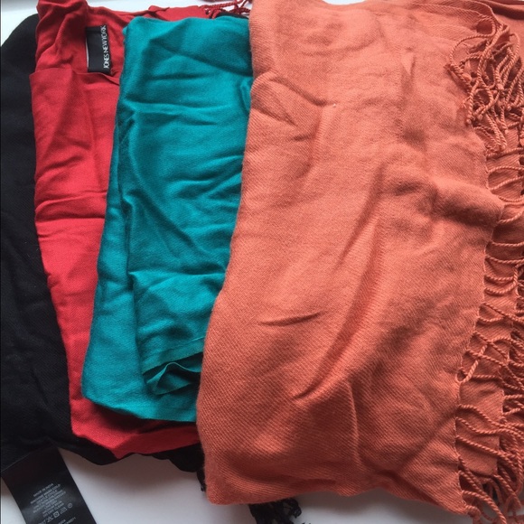 Multi color scarves. Jones New York, HM, etc