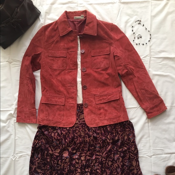 St John's Bay suede jacket in petite small