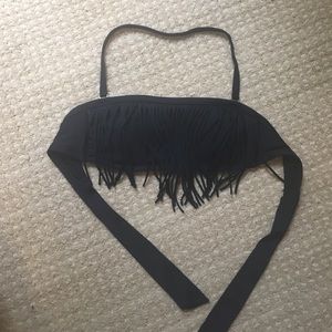 Boho Fringe bandeau bikini top