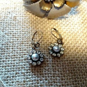 Liz Palacios pearl and crystal earrings