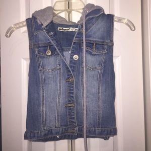Denim Vest w/ Cotton Hood sz. XS