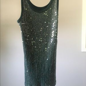 The Limited teal green sequins sparkle tank top