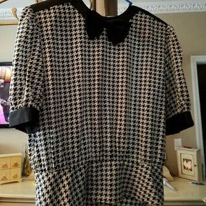 Black and white blouse