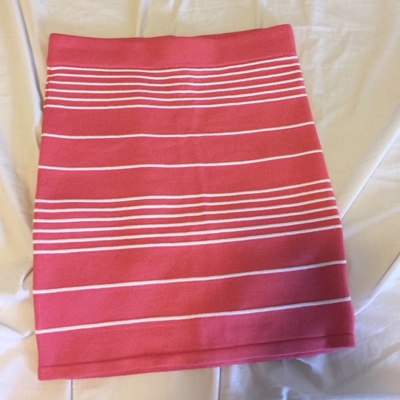 Pink with with stripes mini bandeau skirt