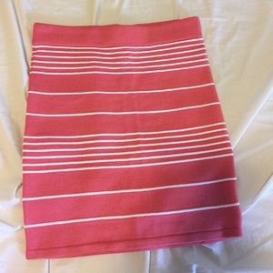 Pink with with stripes mini bandeau skirt