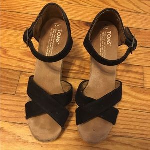 Black Toms Wedges