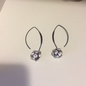 Sparkly dangle ball earrings