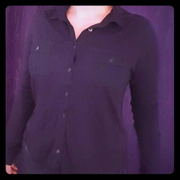 Like-new Aeropostale Navy Blouse - Picture 1 of 3
