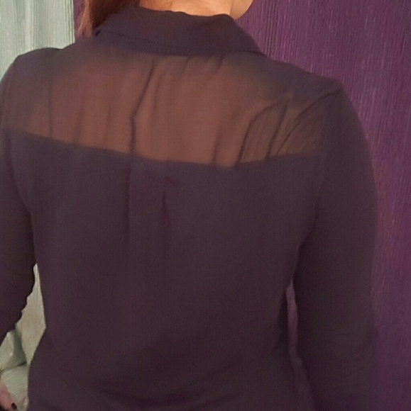 Like-new Aeropostale Navy Blouse - Picture 3 of 3