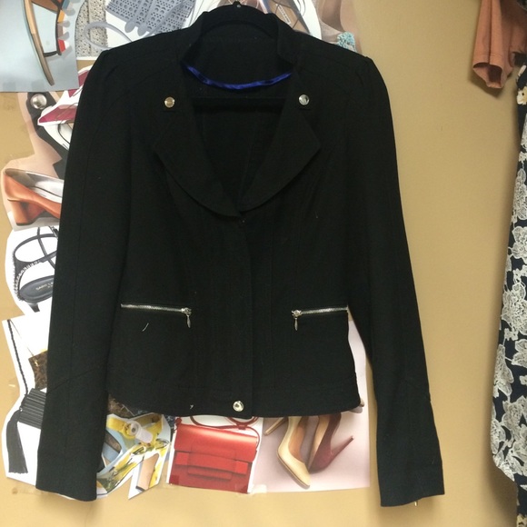 Black biker style blazer