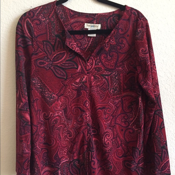 Travelsmith Burgundy Tunic