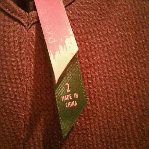 Burgundy V-neck top - Picture 4 of 4