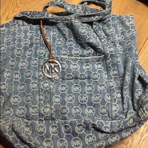 Michael kors denim tote