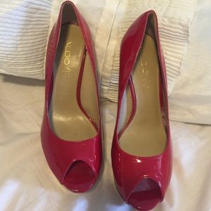 Red Aldo pumps