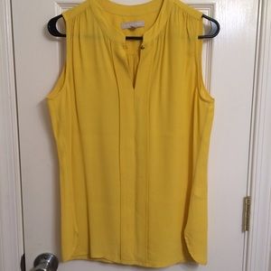 Banana Republic Yellow Keyhole Blouse