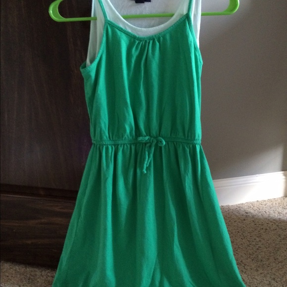 Green skater dress