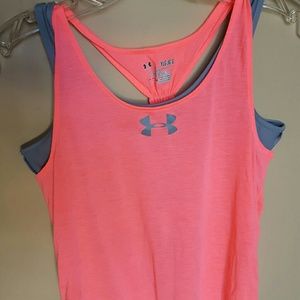 Under Armour girls layered tank cute!
