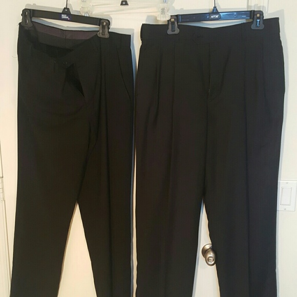 2 black slacks.