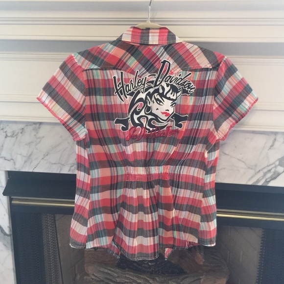 Women's S/S Harley Davisdon Snap Front Shirt