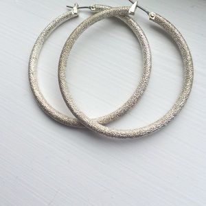 Silver hoop earrings