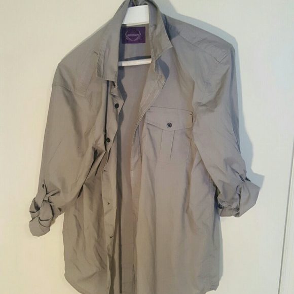 Button up long sleeve shirt.