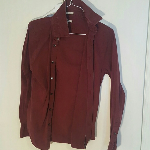 Maroon Button down shirt