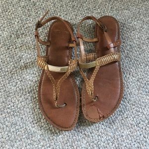 Brown & gold sandals!