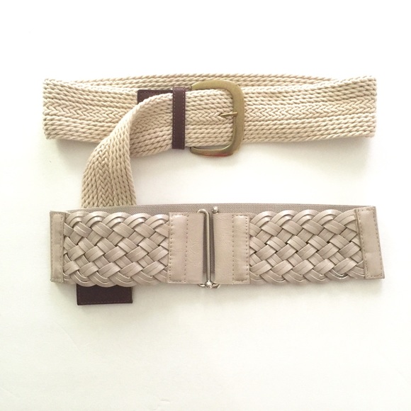 NEW Woven Beige Belt