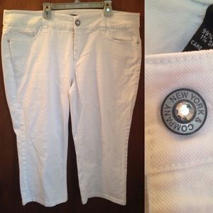 New York and Company white Jean Capri pants plus