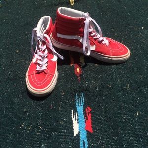 High top red vans. Size 8.5 women's.